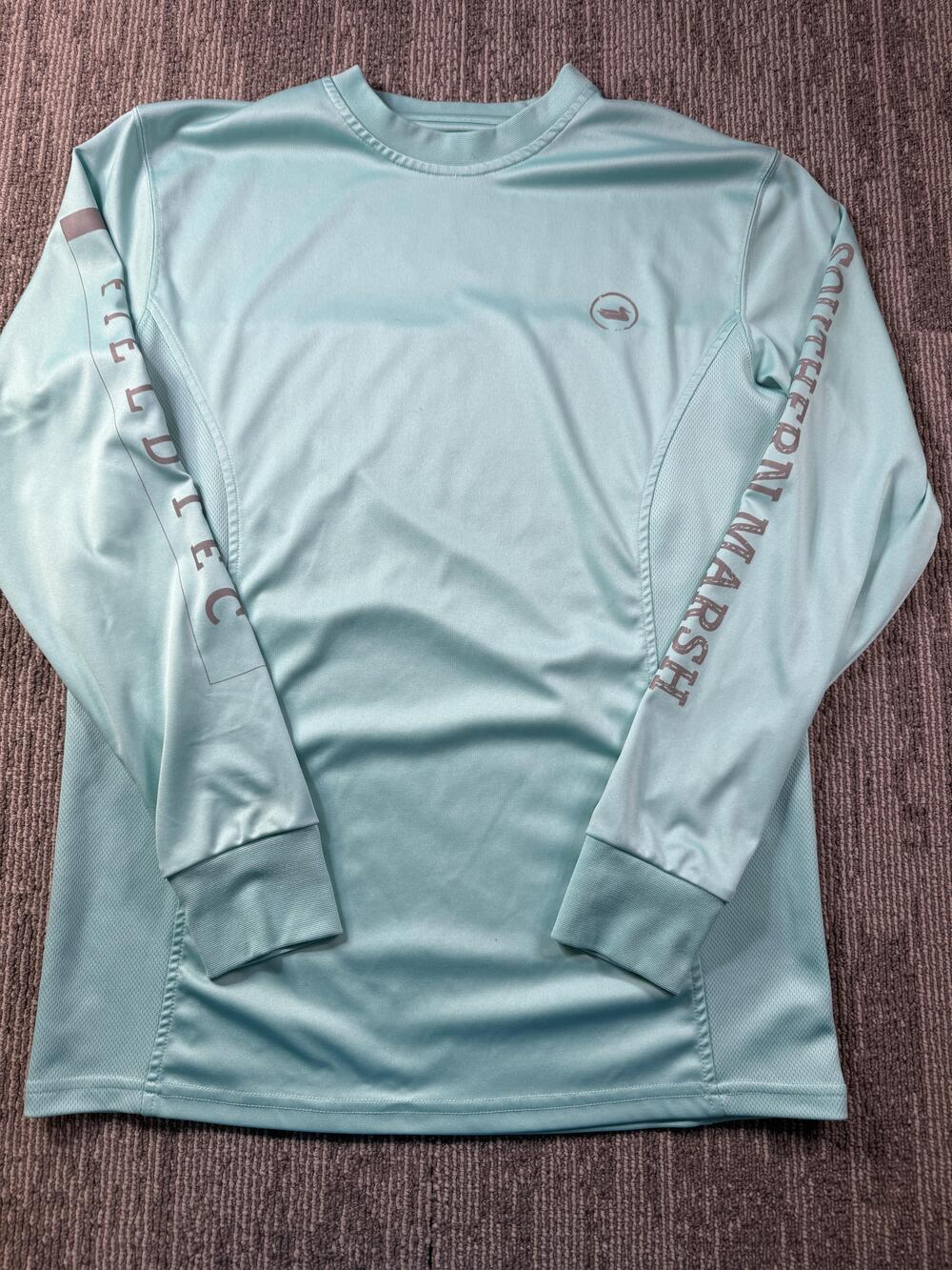 Southern Marsh FieldTec Shirt Mens Small Green Long Sleeve Performance Fishing